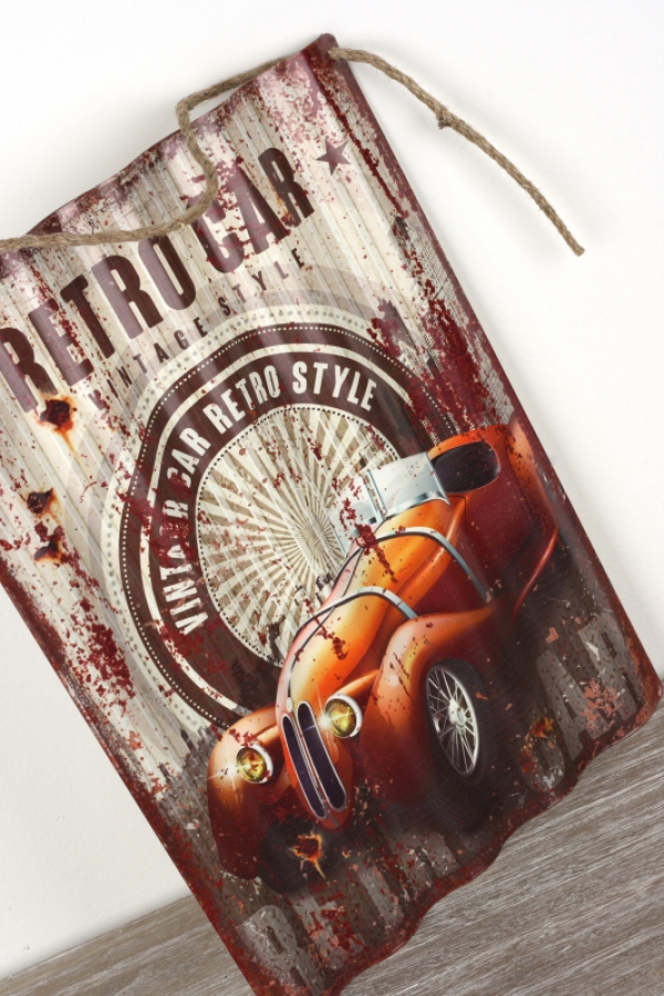 Plechová cedule RETRO CAR 40x29cm