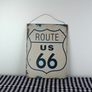Plechová cedule ROUTE 66 24x32cm