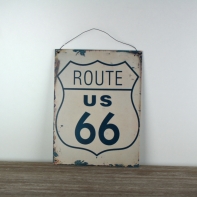 Plechová cedule ROUTE 66 24x32cm
