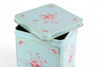 Plechová dóza Abelone pale blue 12x12x15cm