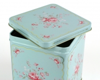 Plechová dóza Abelone pale blue 12x12x15cm