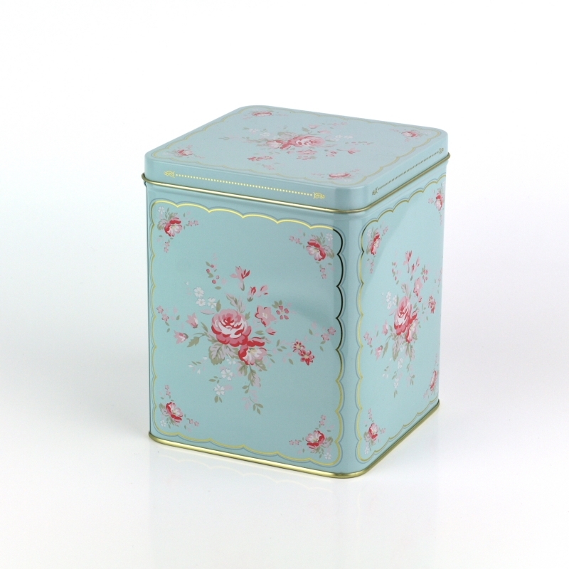 Plechová dóza Abelone pale blue 12x12x15cm