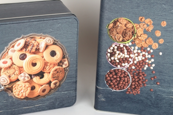 Plechová dóza na sušenky 26,5x19x8cm