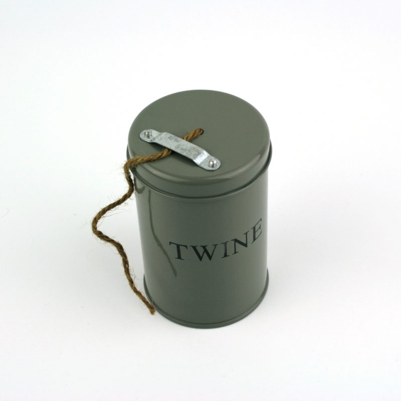 Plechová dóza s provázkem 12x7cm