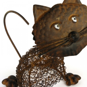 Plechová kočka 24cm