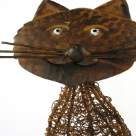 Plechová kočka 24cm