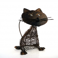 Plechová kočka 24cm