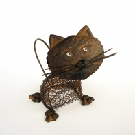 Plechová kočka 24cm