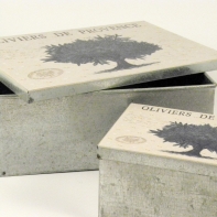 Plechová krabička Oliviers de Provence 19/13cm