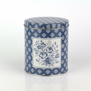 Plechová kulatá dóza Sadie blue 10cm