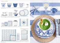 Plechová kulatá dóza Sadie blue 13,5cm