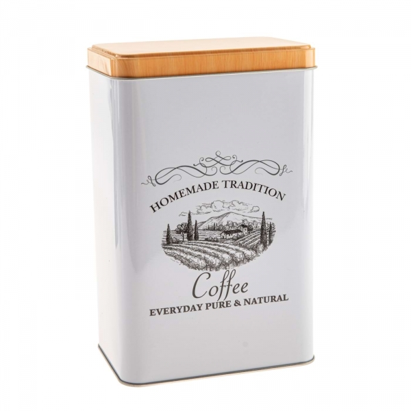 Plechová retro dóza na kávu Aurora café 12 x 19 x 7,5 cm