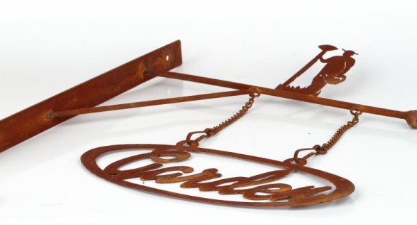 Plechová závěsná cedule Garden 39x32cm