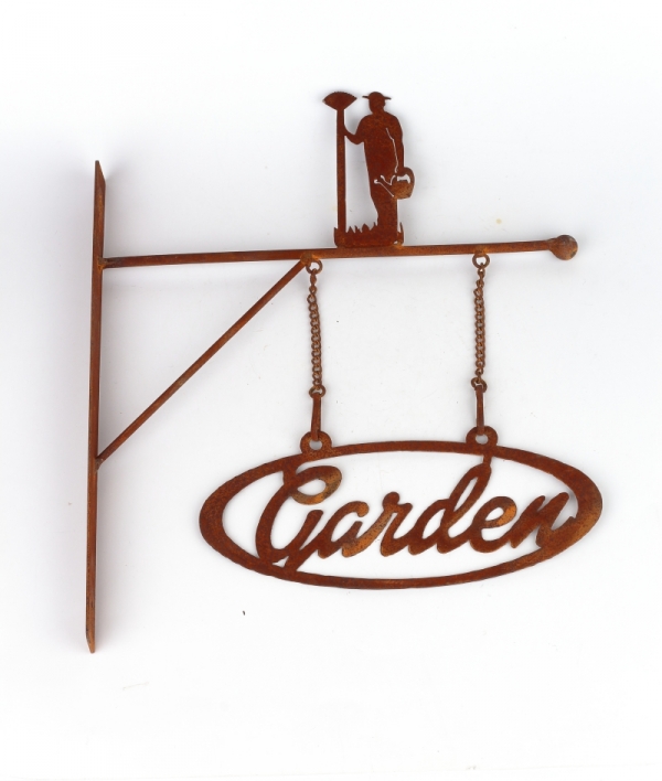 Plechová závěsná cedule Garden 39x32cm