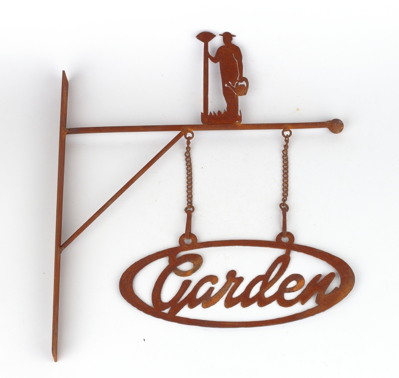 Plechová závěsná cedule Garden 39x32cm