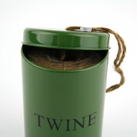 Plechovka na zahradní provázek - zelená 12cm