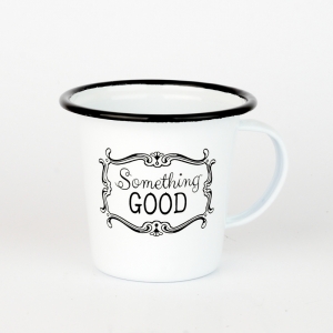 Plechový hrnek Something good 10cm