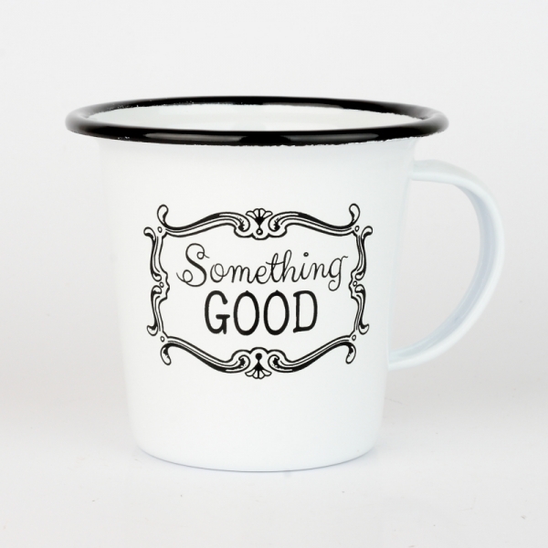 Plechový hrnek Something good 10cm