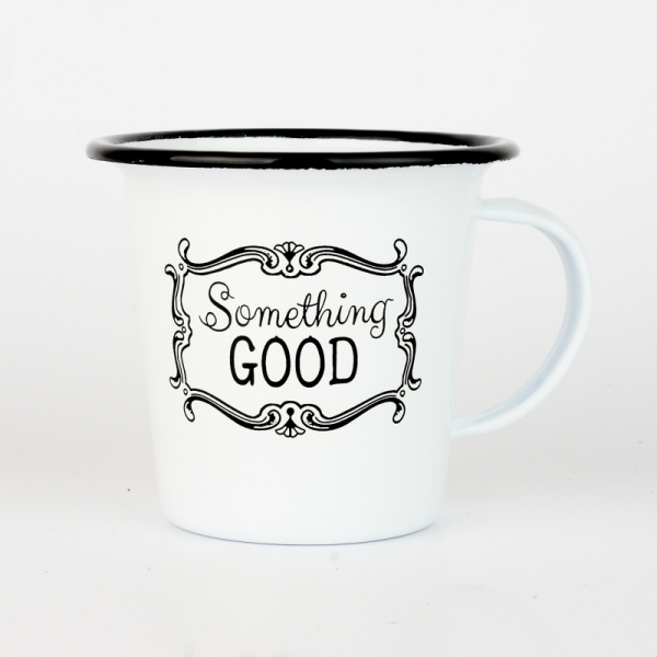 Plechový hrnek Something good 10cm