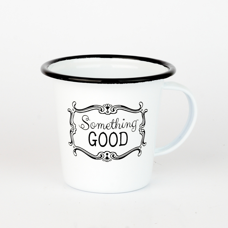 Plechový hrnek Something good 10cm