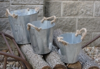 Plechový květináč set 3ks 