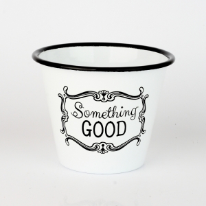 Plechový květináč Something good 12x15cm