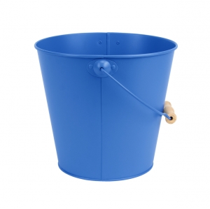 Plechový kýbl zahradní, kov, v. 20,5 cm,  tmavě modrá 