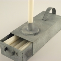 Plechový svícen Provence 23x10x10cm