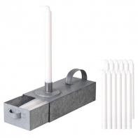 Plechový svícen Provence 23x10x10cm