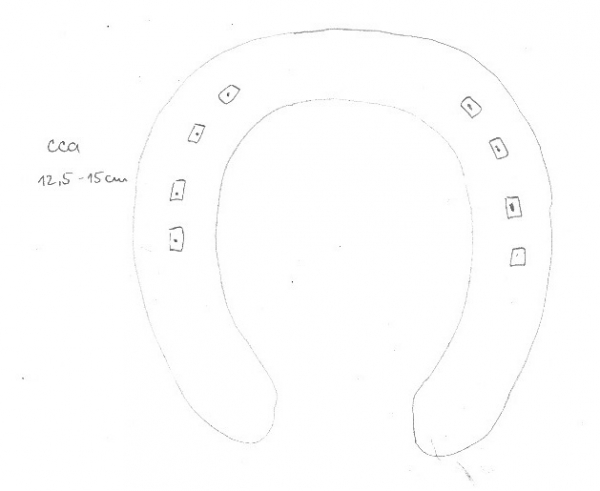 Podkova pro štěstí 14x16cm