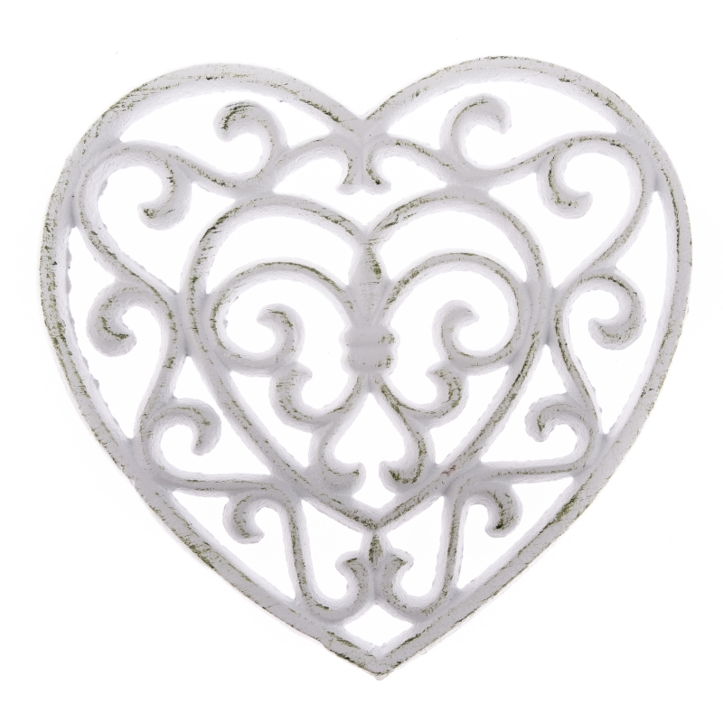 Podložka pod hrnec bílé srdce