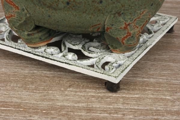 Podložka pod hrnec litinová bílá 16x16cm