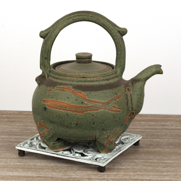 Podložka pod hrnec litinová bílá 16x16cm