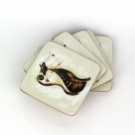 Podložka pod hrnek kočka 10x10cm (sada 6ks)