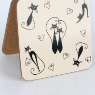 Podložka pod šálek kočky 6ks 10x10cm