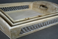 Podnos hnědá patina malý 43x30cm