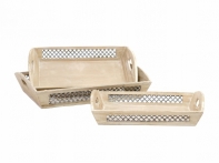 Podnos hnědá patina malý 43x30cm