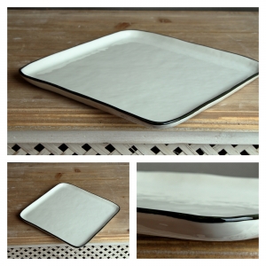 Podnos porcelánový bílý