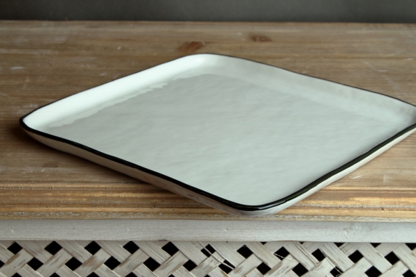 Podnos porcelánový bílý