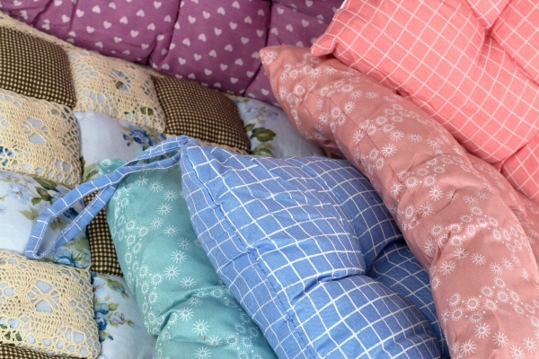 Podsedák na židli modrý 40x40cm