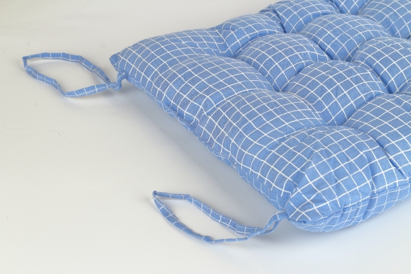 Podsedák na židli modrý 40x40cm