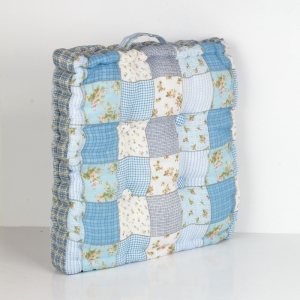 Podsedák na židli modrý patchwork 45x45cm 