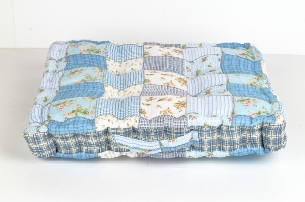 Podsedák na židli modrý patchwork 45x45cm 