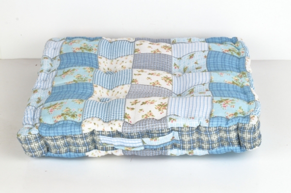 Podsedák na židli modrý patchwork 45x45cm 