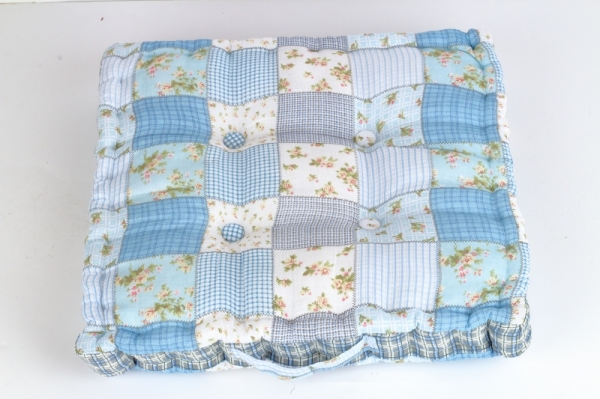 Podsedák na židli modrý patchwork 45x45cm 