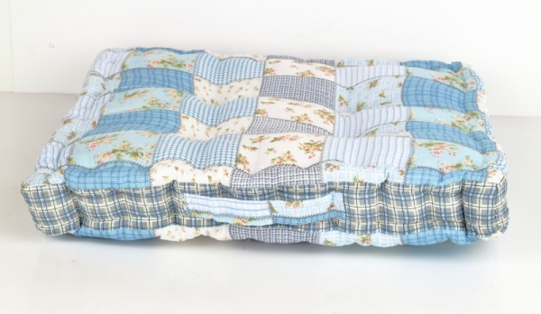 Podsedák na židli modrý patchwork 45x45cm 