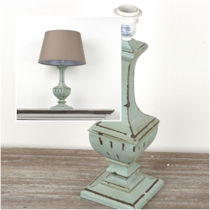 Podstavec lampy zelený antik 43cm