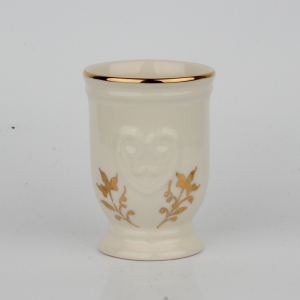 Pohár na zubní kartáčky zlatý ornament 11cm