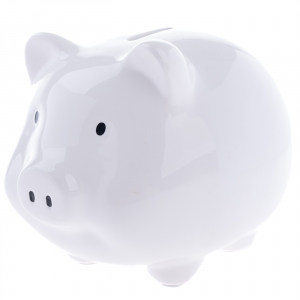 Pokladnička prasátko bílé