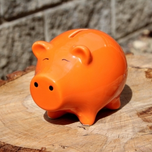 Pokladnička prasátko oranžové